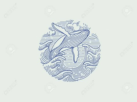 Whale Breaching Tattoo, Humpback Whale Art, Whale Vector, Ocean Logo, Whale Drawing, Whale Illustration, Whale Tattoos, Whale Logo, Whale Art