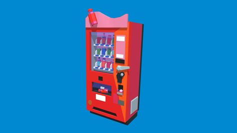 I love the look of the vending machines in Japan. Imported from Poly (#0CX6wj64Swu) - Vending Machine - Download Free 3D model by djcarson Vending Machines In Japan, Vending Machine, Free Download, Japan