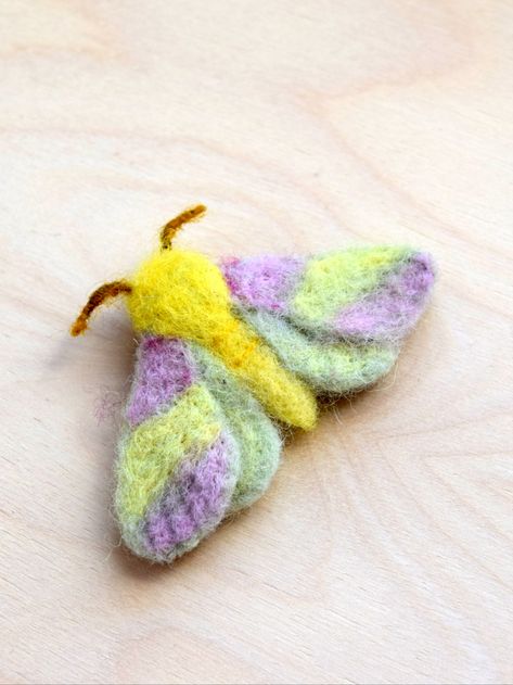 Butterfly Needle Felting, Needle Felt Butterfly, Needle Felted Butterflies, Needle Felted Moth, Needle Felted Bugs, Needle Felted Butterfly, Felting Butterfly, Needle Felting Art, Needle Felting Flowers