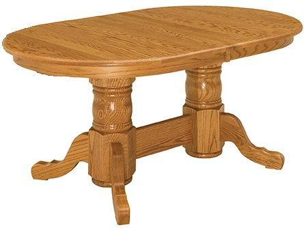 image description Pedestal Pub Table, Dining Room Storage Furniture, Pedestal Dining Room Table, Double Pedestal Dining Table, Custom Dining Tables, New Bern, Dining Room Storage, Amish Furniture, Oval Table Dining