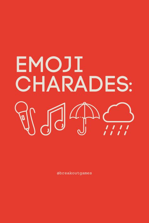 Emoji Charades, Fun Riddles, Breakout Game, Day Camp, Mind Games, Brain Teasers, Riddles, The Movie, Stuff To Do