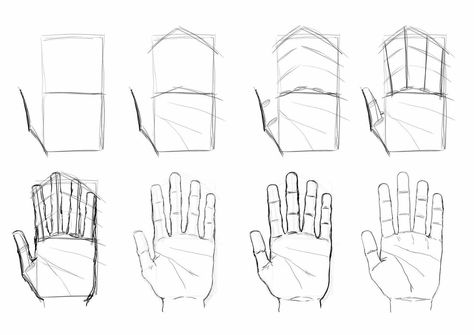 Hand Tutorial, Hand Anatomy, Hands Tutorial, Drawing Anime Bodies, Arm Drawing, Draw Hands, Body Drawing Tutorial, Hand Drawing Reference, Human Figure Drawing