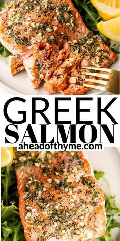 Mediterranean Diet Crockpot, Greek Salmon, Mediterranean Recipes Healthy, Mediterranean Salmon, Mediterranean Diet Recipes Dinners, Mediterranean Flavors, Oven Baked Salmon, Dinner Rotation, Easy Mediterranean Diet Recipes