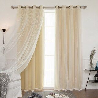 Homemade Patio, Blackout Panels, Curtains Ideas, Curtain Styles, Patio Curtains, Tulle Curtains, Custom Drapes, White Curtains, Diy Curtains