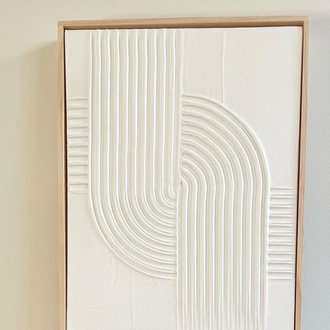 White Textured Art, Cuadros Diy, Diy Plaster, Plaster Wall Art, Diy Canvas Wall Art, Clay Wall Art, Soyut Sanat Tabloları, Textured Canvas Art, Tableau Art