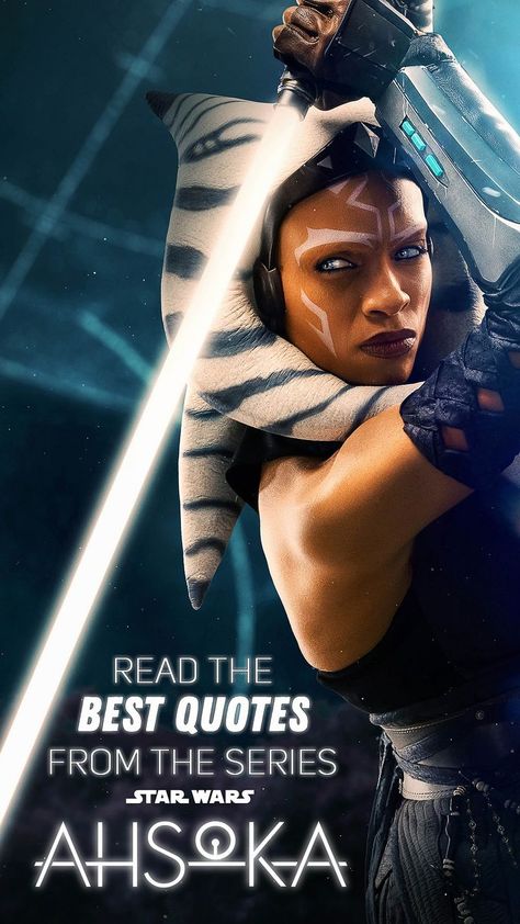 Star Wars: Ahsoka - Read the best quotes from the series Star Wars Easter Eggs, Ahsoka Series, Ray Stevenson, Character Posters, Series Poster, Star Wars Books, Rosario Dawson, Star Wars Ahsoka, Star Wars Love