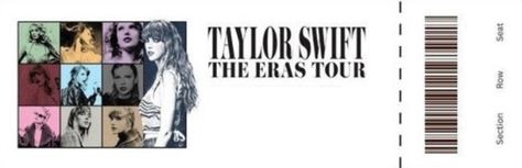 Eras Tour Ticket Template, Eras Tour Header, Eras Tour Memory, Eras Tour Ticket, Taylor Swift Ideas, Swiftie Party, Taylor Swift Tickets, The Eras Tour Outfit, Taylor Swift Birthday Party