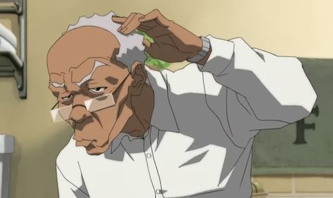 the boondocks Robert Freeman, Boondocks Robert Freeman, Riley From Boondocks, The Boondocks Grandad, Boondocks Scene, The Boondocks Painting, Canvas Painting, Character Design, Canvas