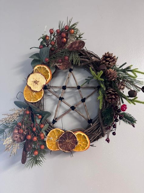 Witchy Wreaths, Witchy Door, Witch Spells, Witch Wreath, Witch Spell, Hearth And Home, Yule, Winter Decor, Witch