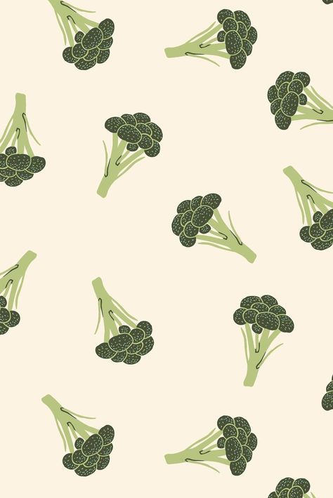 Green organic broccoli vegetable vector seamless pattern. Broccoli Wallpaper Aesthetic, Vegetable Pattern Illustration, Broccoli Wallpaper, Vegetable Wallpaper, Broccoli Art, Broccoli Illustration, Vegetables Wallpaper, Amazon Bags, Vegetables Pattern