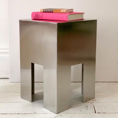 Metallo Series - Viviana Fagnani Stainless Steel Side Table, Coffee Table With Stools, Steel Side Table, Stainless Steel Coffee Table, Stool Side Table, Stainless Steel Sheet, Arch Interior, Exclusive Furniture, Steel Sheet