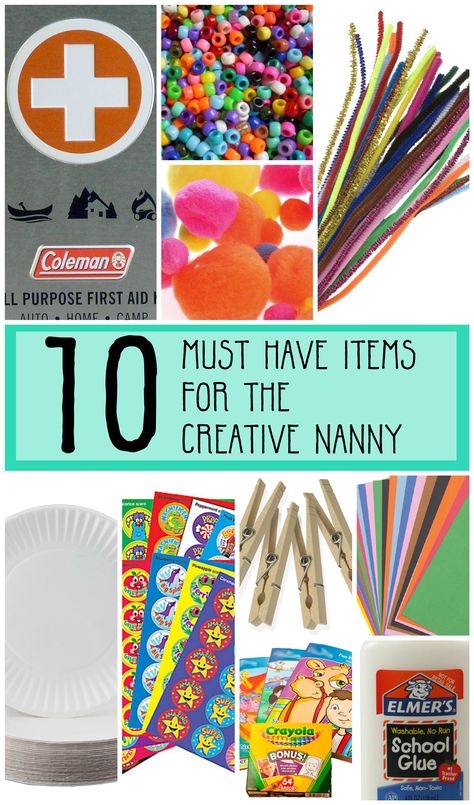 10 Must have Items for the creative nanny. Build your babysitting bag with these items. Crafty babysitters and nannies Nanny Binder, Nanny Bag, Babysitting Bag, Babysitting Tips, Babysitting Kit, Babysitting Hacks, Nanny Activities, Babysitting Ideas, Babysitting Activities