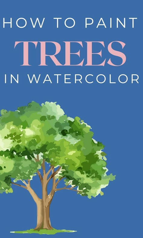 How to paint trees | how to draw tress | how to paint trees in watercolor | watercolor ideas for painting | beginner guide #watercolor #howtopaint #watercolorideas #howtodrawideas Easy Watercolor Trees For Beginners, Watercolor Woods Painting, Sketching Trees For Beginners, How To Paint Watercolor Trees, Painting Trees Watercolor, How To Watercolor Trees, How To Water Paint, How To Paint Trees Watercolor, Watercolor Trees Simple