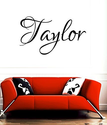 HUANYI Taylor girl name or boy name room name wall quote art vinyl decal sticker * See this great product. (Note:Amazon affiliate link) Letters Wall Decor, Name Girl, Name Wall Stickers, Wall Stickers Quotes, Boy Name, Johnson Family, Girl Name, Quote Art, Wall Decor Stickers