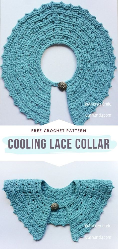 Crochet Lace Collar Free Crochet Collar Patterns, Crochet Collars Patterns Free, Crochet Objects, Crochet Collars, Crochet Collar Pattern, Crochet Lace Collar, Crochet Shawls, Crochet Inspo, Crochet Collar