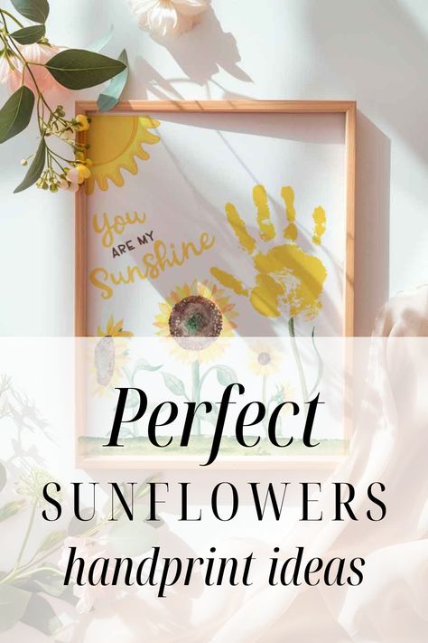 Turn Handprints and Footprints into Sunflowers! Footprint Printable, Art Templates, Footprint Art, Handprint Art, Valentine Birthday, Art Template, Trendy Designs, Baby Crafts, You Are My Sunshine