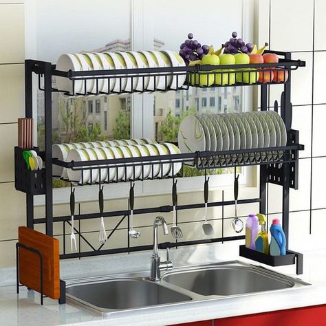 The 20 Best Kitchen Cabinets Organization Ideas Of All Time | Dishes Rack, Dish Shelf, Over The Sink Shelf, Over Sink Dish Drying Rack, Kitchen Sink Rack, Kitchen Cabinet Organization Ideas, Sink Drying Rack, Sink Rack, Sink Dish Rack