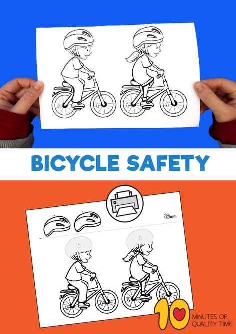 Save Earth Posters, Crafts To Do Together, Street Safety, Safety Crafts, Crossing The Street, Bicycle Safety, Earth Poster, Bike Safety, Easy Arts And Crafts