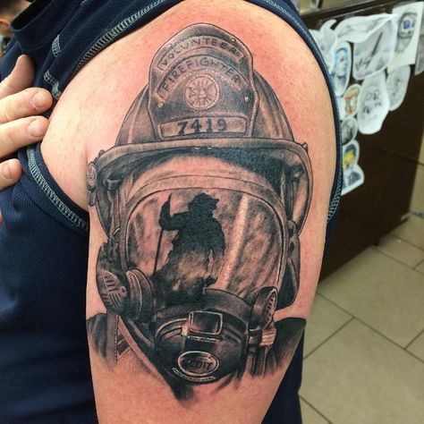 Firefighters Fire Dept Tattoos, Fire Department Tattoos, Firefighter Tattoo Ideas, Firefighter Tattoos, Fighter Tattoos, Fire Tattoos, Fighter Tattoo, Ems Tattoos, Firefighter Tattoo