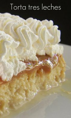 Tres Leches Cake Recipe Authentic, Tres Leches Cake Recipe, Boricua Recipes, Tres Leches Cake, Tres Leches, Cooking Recipes Desserts, Cakes And More, Summer Desserts, Easy Desserts