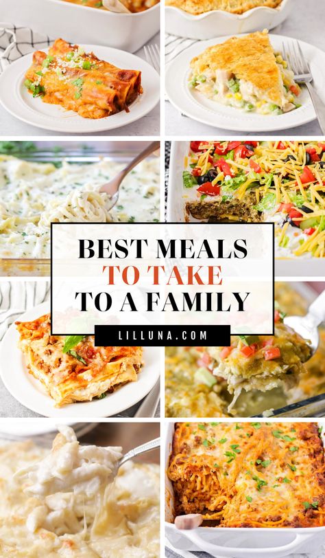 Best Meals To Take To A Family Asian Steak Bites, Spaghetti Casserole Recipe, Chicken Spaghetti Recipes, Best Meals, Healthy Baked Chicken, Easy Lasagna Recipe, Serve Others, Baked Pasta Recipes, Best Casseroles