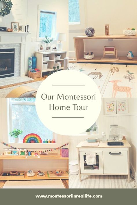 Our Montessori Home Tour — Montessori in Real Life Camera Montessori, Montessori Toddler Bedroom, Playroom Montessori, Montessori Toddler Rooms, Montessori Home, Montessori Nursery, Classroom Homeschool, Montessori Parenting, Montessori Bedroom