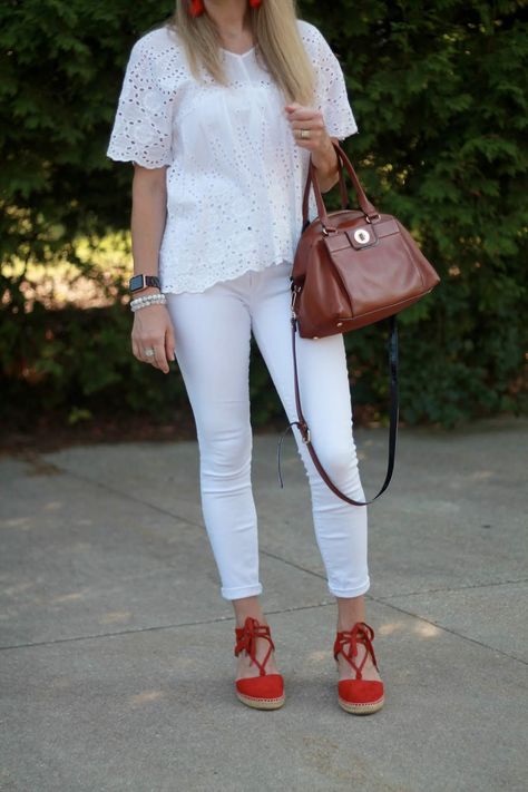 The Most Comfortable Red Espadrilles Pink Espadrilles Outfit, Red Espadrilles Outfit, Espadrille Wedges Outfit, Alpargatas Outfit, Grown Style, Espadrilles Outfit, Wedges Outfit, Red Espadrilles, Pink Espadrilles