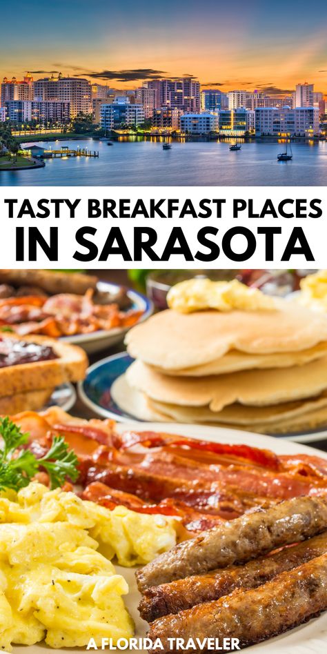 If you are traveling through Sarasota Florida, here are some of the best breakfast places to visit. Sarasota Florida Restaurants, Best Beach In Florida, Breakfast Places, Florida Restaurants, Tasty Breakfast, Spanish Cuisine, The Best Breakfast, Sarasota Florida, Sarasota Fl