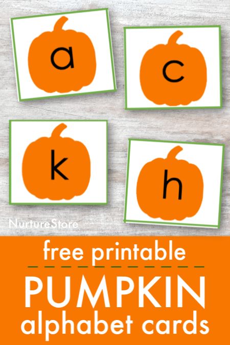 Free printable pumpkin alphabet set for easy fall letter activities - NurtureStore Halloween Letters Preschool, Fall Letter Activities, Pumpkin Name Activity, Pumpkin Letters Preschool, Pumpkin Letters Printable, Fall Letters Printable, Pumpkins With Letters Printable, Pumpkin Letters, Pumpkin Alphabet Activities