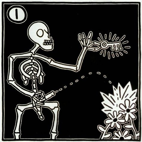 Untitled (For James Ensor) 1, 1989 Pop Art Skeleton, Altered Photography, Art Skeleton, James Ensor, Keith Haring Art, Haring Art, Skeleton Print, Mini Figurine, New York Art