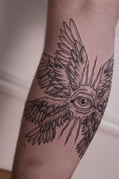 Seraphim, engraving tattoo, eye with wings, line art, line tattoo, eye tattoo, wings Male Sternum Tattoo, Seraph Tattoo, Tattoo Manifestation, Seraphim Tattoo Design, Seraphim Angel Tattoo, Seraphim Tattoo, Traditonal Tattoo, Apocalypse Tattoo, Line Drawing Tattoos