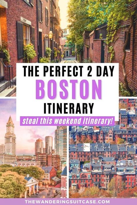 The perfect 2 day itinerary for Boston, USA, covering what to do, see and experience when you're in Boston, New England Exploring Boston, Boston Landmarks, Boston Itinerary, Boston Weekend, Weekend In Boston, Boston Travel Guide, Boston Vacation, To Do In Boston, Massachusetts Travel