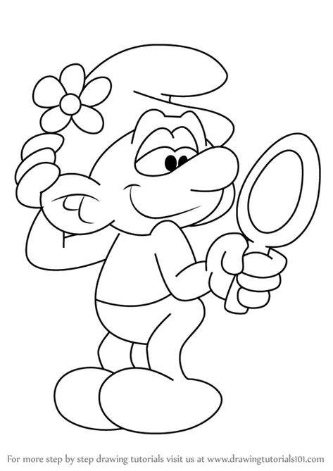 Learn How to Draw Vanity Smurf from Smurfs - The Lost Village (Smurfs: The Lost Village) Step by Step : Drawing Tutorials The Smurfs Drawing, Smurf Drawing Easy, Smurf Drawing, The Smurfs Cartoon, Vanity Smurf, Smurfs Drawing, Smurfs The Lost Village, The Lost Village, Village Drawing