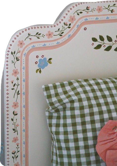 Vintage Whimsical Aesthetic, Hand Painted Home Decor, Painted Headboard Ideas, Hand Painted Murals For Home, Hand Painted Furniture Diy, Hand Painted Headboard, Painted Headboards, Headboard Painting, Floating Nightstand Ideas