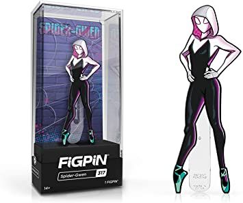 FiGPin Spider-Man Spiderman Into The Spider-Verse Spider-Gwen #317 - Collectible Pin with Premium Display Case Spider Man Into The Spider Verse, Tactile Stimulation, Into The Spider Verse, Acrylic Display Case, Raccoon Funny, Artist Bio, Spider Gwen, Acrylic Display, Spider Verse