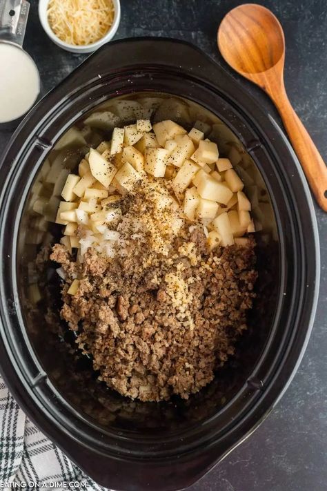 Slow Cooker Creamy Sausage And Potato Soup, Crock Pot Sausage And Potatoes Soup, Ground Sausage And Potatoes Crockpot, Ground Sausage Potato Soup, Crock Pot Sausage Potato Soup, Potatoe Sausage Soup Crockpot, Slow Cooker Sausage And Potato Soup, Crockpot Soup With Sausage, Slow Cooker Sausage Potato Soup