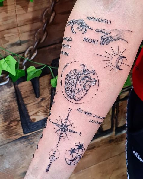 25 Patchwork Tattoo Design Ideas for Women - Mom's Got the Stuff Tato Geometris, Memento Mori Tattoo, Patchwork Tattoo Ideas, Tato Jari, Patchwork Tattoo, Tato Lengan, Arm Sleeve Tattoos, Tattoo Ideas For Women, Arm Tattoos For Women