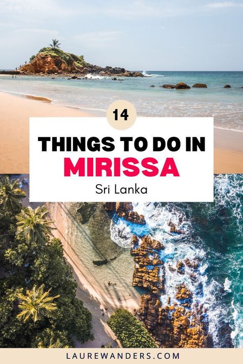 The best things to do and best places to visit in Mirissa, on the South coast of Sri Lanka. Instagramable Places, Mirissa Sri Lanka, Asia Places, Backpacking Guide, Sri Lanka Travel, Turtle Bay, Secret Beach, Tree Hill, Coconut Tree