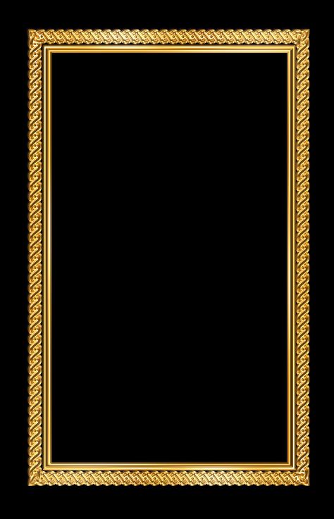 Bingkai Gold, Photo Frame Editing, Islamic Flowers, Gold Frame Png, Islamic Frame, Frames Design Graphic, Gold And Black Background, Photo Frame Images, Studio Backdrops Backgrounds