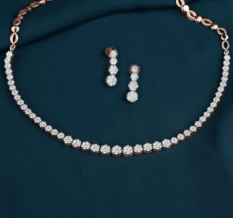 Diamond Line Necklace, Neckpiece For Western Dress, Western Diamond Necklace, Daimond Nakeles, Dimond Neckless Jewelry Simple, Single Line Diamond Necklace, Single Diamond Pendant, Single Diamond Necklace, Diamond Necklace Simple