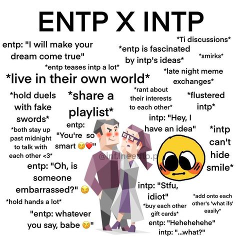 Intp Mbti Romantic, Entp X Intp Friendship, Intp X Intp Ship, Intp Compatibility Chart, Entp X Intp Mbti Ship, Intp Ship Dynamics, Entp X Intp Relationship, Intp Entp Ship, Mbti Intp Ships