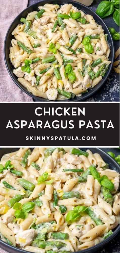 Chicken Asparagus Pasta – Skinny Spatula Chicken Asparagus Pasta Healthy, Chicken And Asparagus Pasta, Ground Chicken And Asparagus Recipes, Rotisserie Chicken And Asparagus Recipes, Shredded Chicken And Asparagus Recipes, Chicken Asparagus Recipe, Chicken And Asparagus Recipes, Chicken Asparagus Pasta, Asparagus Pasta Recipes