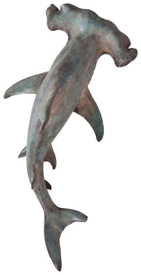 Shark Sculpture, Sculpture Images, Ashley Homestore, Shark Art, Shark Tattoos, Mixed Media Sculpture, Hammerhead Shark, Wood Carving Art, High Art