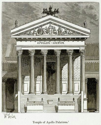 Greek Structures, Apollo Drawing, Structures Drawing, Apollo Temple, Rome Architecture, Temple Of Apollo, Roman Temple, Classical Building, Traditional Catholicism