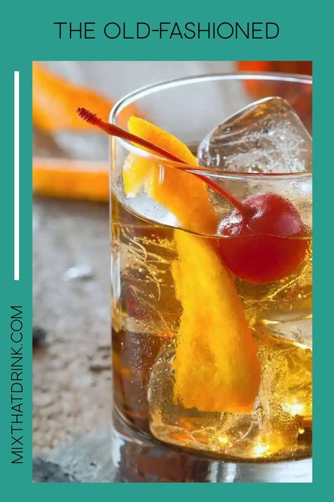 The Old-Fashioned cocktail recipe blends rye with sugar and bitters. Those last two ingredients mellow the flavor of the rye, but only slightly. Classic Old Fashioned Cocktail Recipe, Best Old Fashioned Recipe, Healthy Fruit Drinks, Manhattan Cocktail Recipe, Brandy Old Fashioned, Liquid Meals, Apricot Brandy, Old Fashion Cocktail Recipe, Old Fashioned Drink