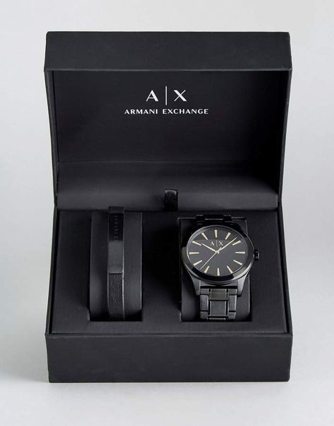 Armani Exchange Ax7102 Black Watch & Bracelet Gift Set  mens watches breitling mens watches movado movado mens watches nice mens watches best mens watches mens watches popular mens smart watches mens chronograph watch #watches #ad #menswear #affiliate #menswatches Bday Gift For Boyfriend, Movado Mens Watches, Breitling Watches Mens, Luxury Gifts For Men, Packing Hacks Clothes, Mens Watches Popular, Eid Outfit, Creative Gifts For Boyfriend, Expensive Gifts