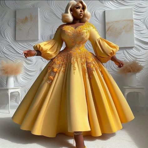 Whoops 🤭🤭 I did it again in 🟡💛🟡💛. #aifashiondesigner #midjourneyartist #lagosdesigner #fashionillustrator Yellow Dress Design, Changing Dresses, Muslim Wedding Gown, Church Clothes, Shweshwe Dresses, Modest Dresses Fashion, I Did It Again, Max Dress, African Inspired Clothing