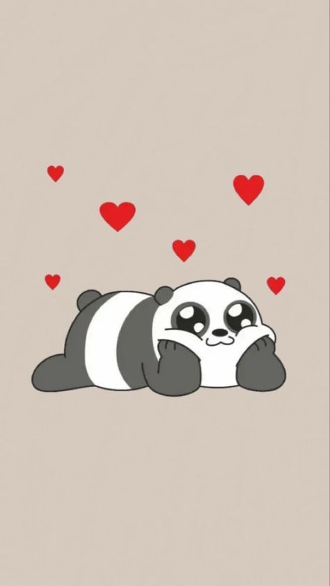 Wallpaper Panda, Best Cartoon Characters, Me Highlight Cover Instagram Aesthetic, Pencil Drawings Of Flowers, Fall In Love Again, Panda Drawing, Small Doodle, In Love Again, Funny Baby Quotes