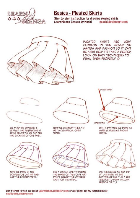 Learn Manga Basics: Pleated Skirts by Naschi.deviantart.com on @deviantART Anime Skirts, Manga Tutorial, Skirt Diy, Anime Tutorial, Drawing Faces, Male Character, Digital Painting Tutorials, Sketches Easy, Anime Drawings Tutorials