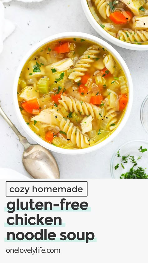 Gluten Free Noodle Soup, Healthy Chicken Noodle Soup, Gluten Free Chicken Soup, Chicken Noodle Soup From Scratch, Gluten Free Chicken Noodle Soup, Soup Recipe Healthy, Gluten Free Soup Recipes Glutenfree, Chicken Noodle Soup Crock Pot, Gluten Free Chicken Recipes